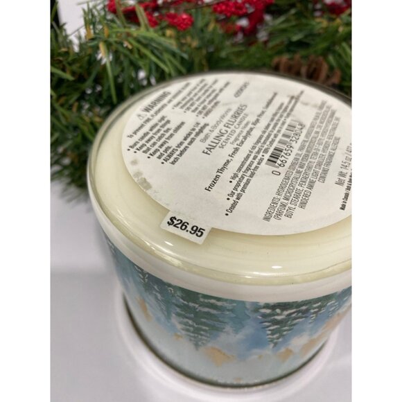 Bath & Body Works “Falling Flurries” New Winter Holiday 3 Wick Candle - Picture 7 of 7
